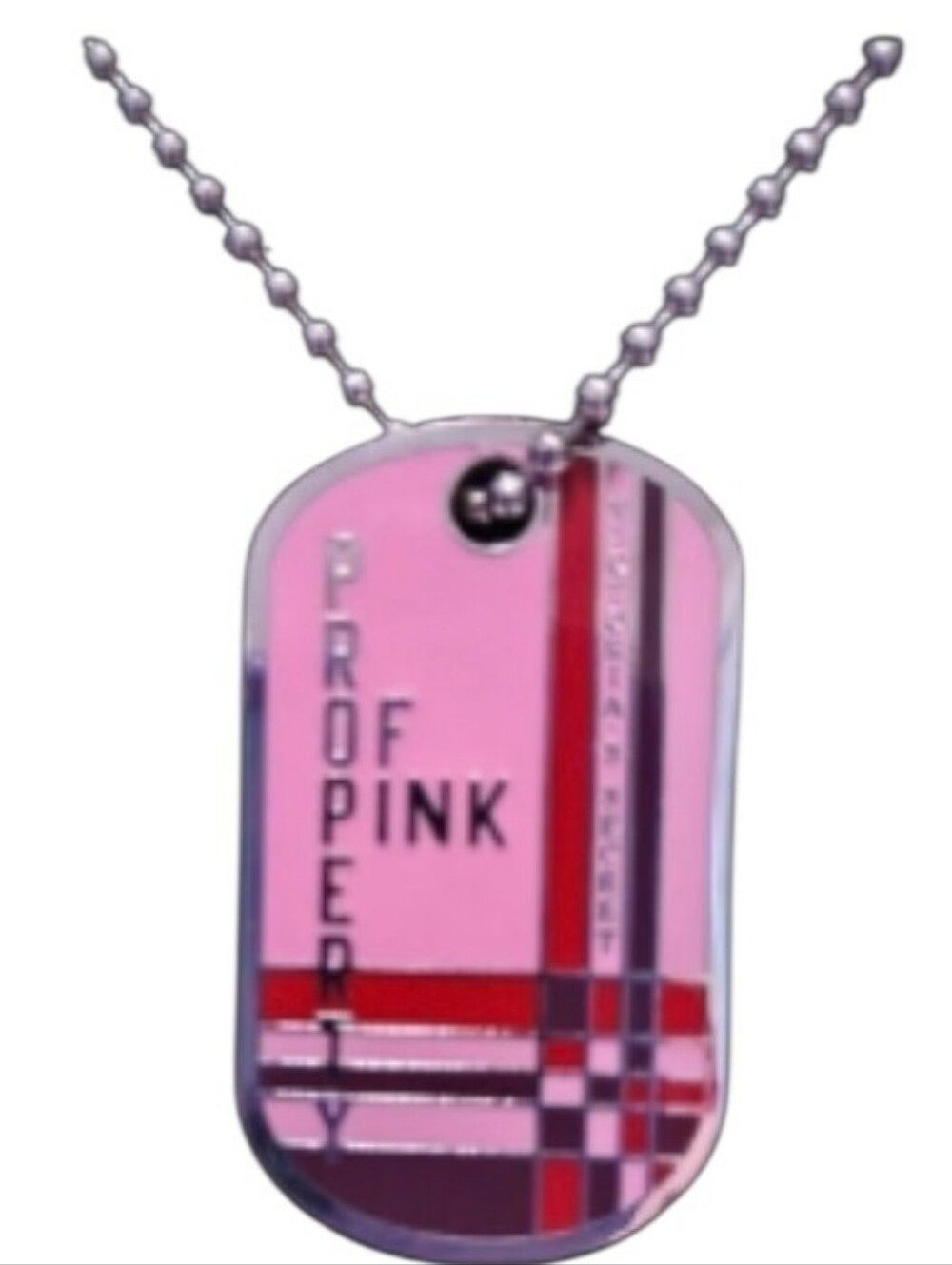 Victorias Secret PINK  Dog Tag Pendant Necklace - RARE NWOT Property Of Pink